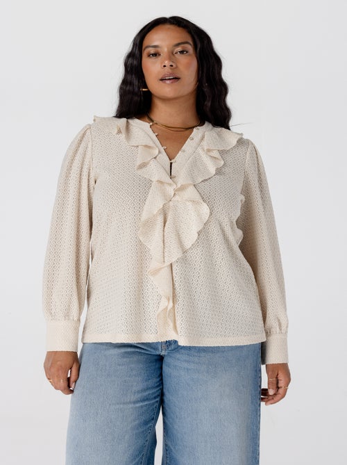 MS MODE Chemisier Chemisier à volants - Kiabi