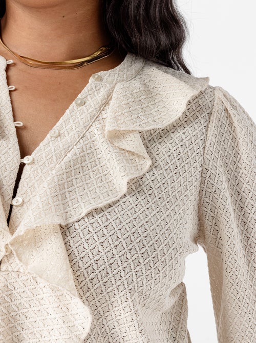 MS MODE Chemisier Chemisier à volants - Kiabi