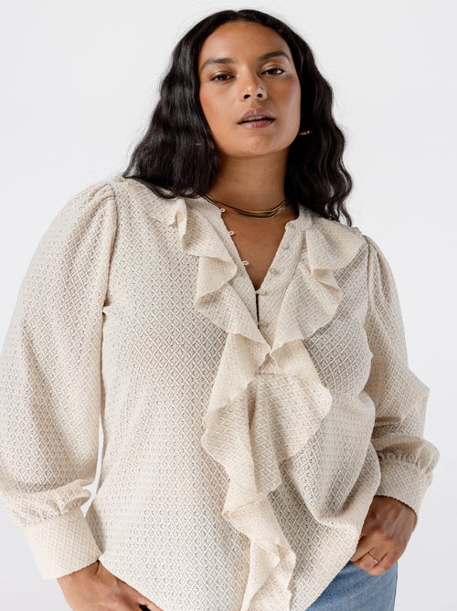 MS MODE Chemisier Chemisier à volants - Kiabi