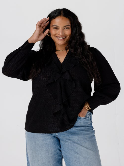 MS MODE Chemisier Chemisier à volants - Kiabi