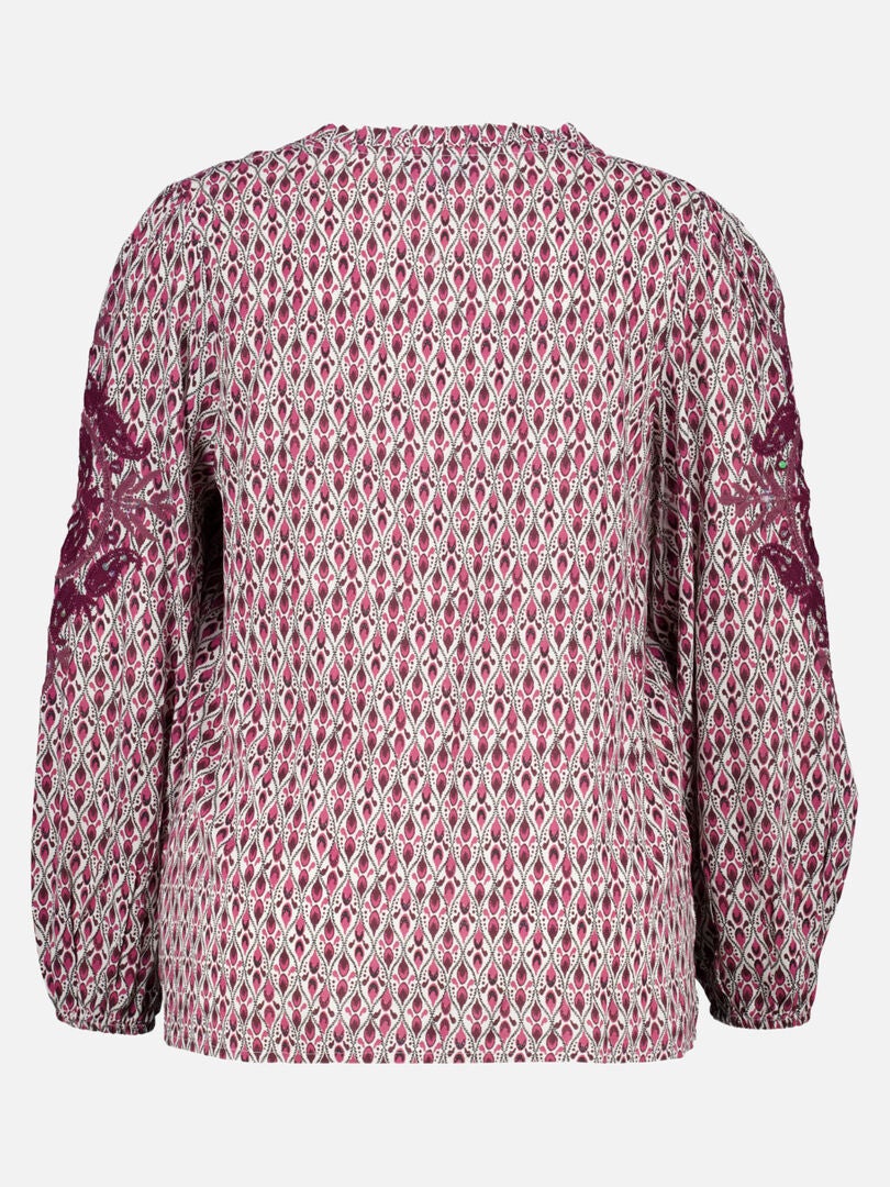 Chemise courte avec broderies VALENTINE BROD ECRU