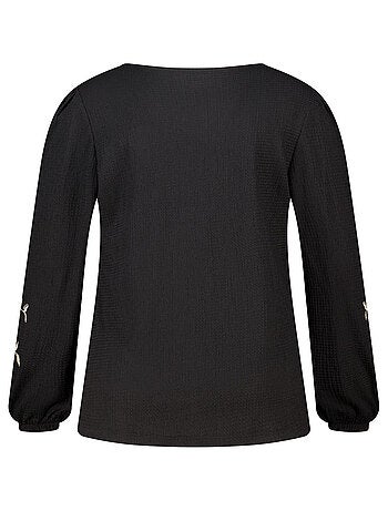 MS MODE Chemisier Chemisier avec broderies sur les manches