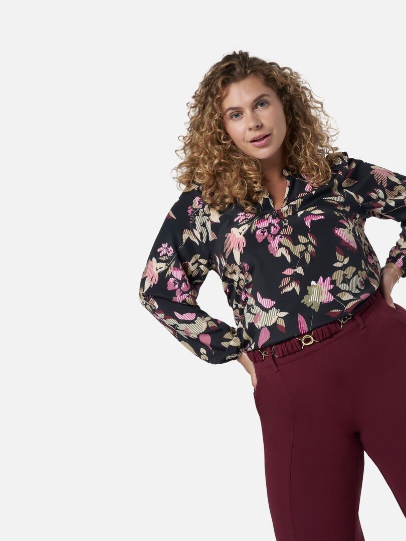 Blouson MS MODE Imprimé Animal Rouge/noir - Taille 50 - Viscose/polyamide - Comme Neuf