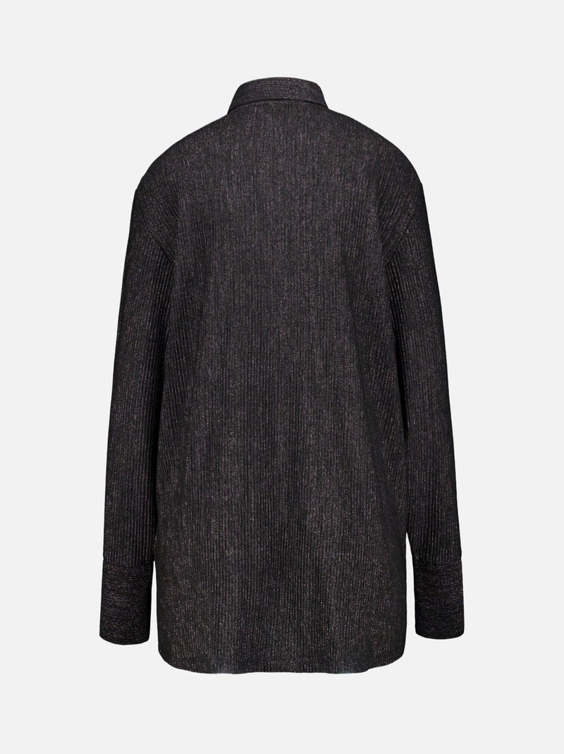 MS MODE Chemisier Chemisier en lurex Noir - Kiabi
