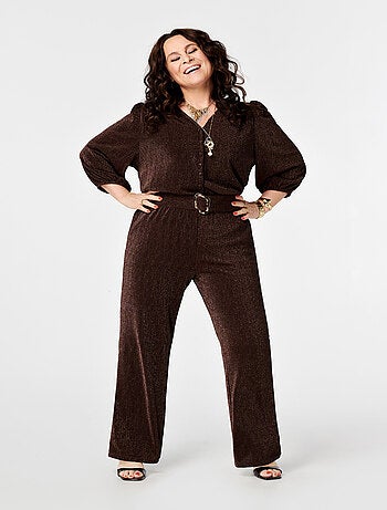 MS MODE combinaison Combinaison à paillettes avec ceinture