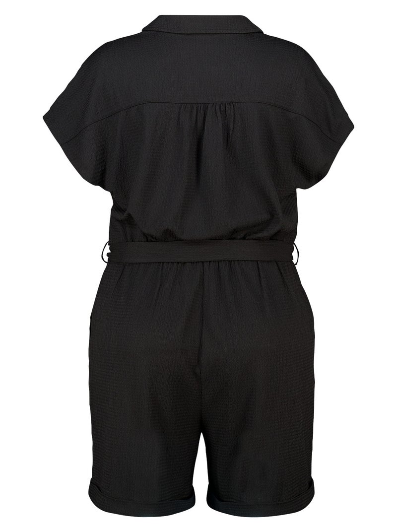 MS MODE combinaison Combinaison avec ceinture et col Noir - Kiabi