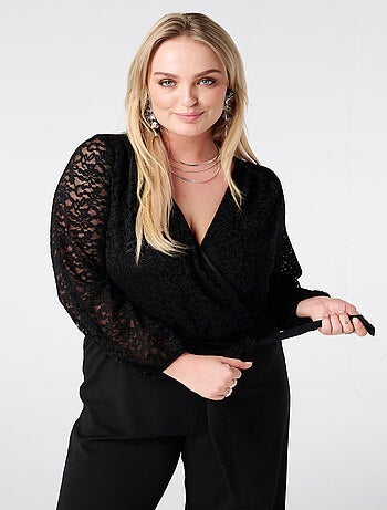 MS MODE combinaison Combinaison avec haut en dentelle et jambes larges