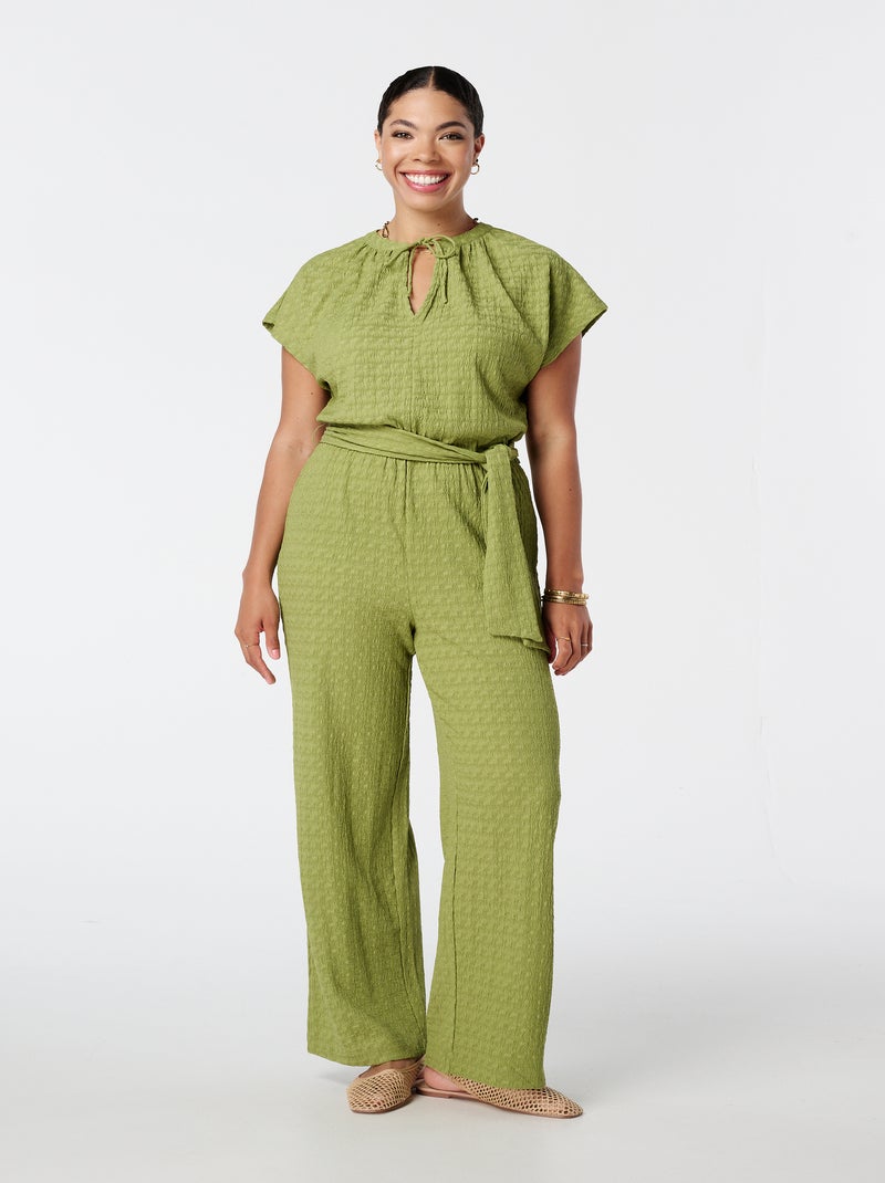 MS MODE combinaison Combinaison avec jambes larges Vert olive - Kiabi