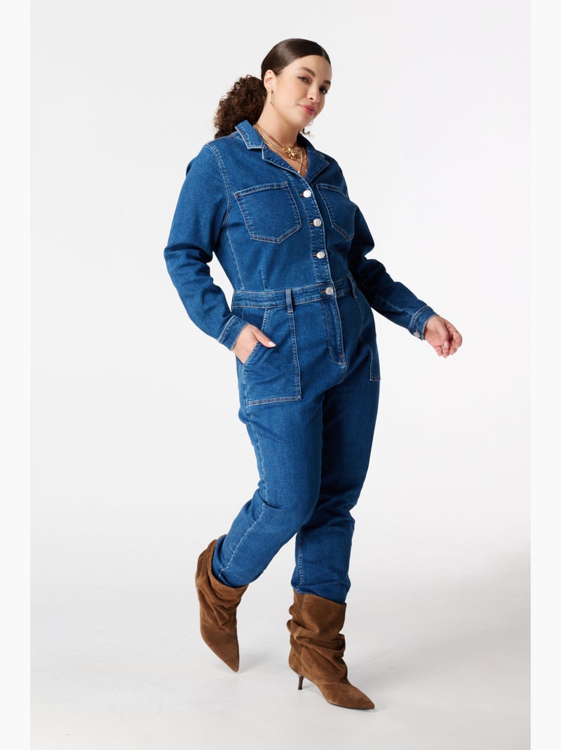 MS MODE combinaison Combinaison en denim Bleu foncé Grandes