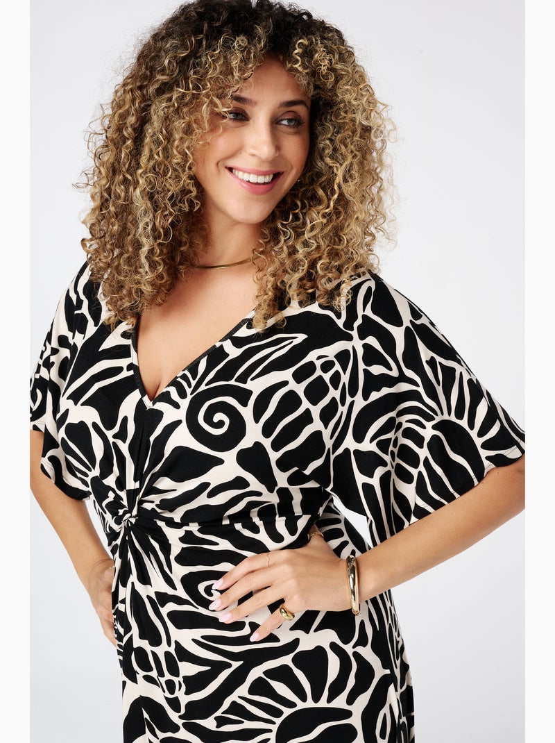 MS MODE combinaison Combinaison imprimée Noir Blanc - Kiabi