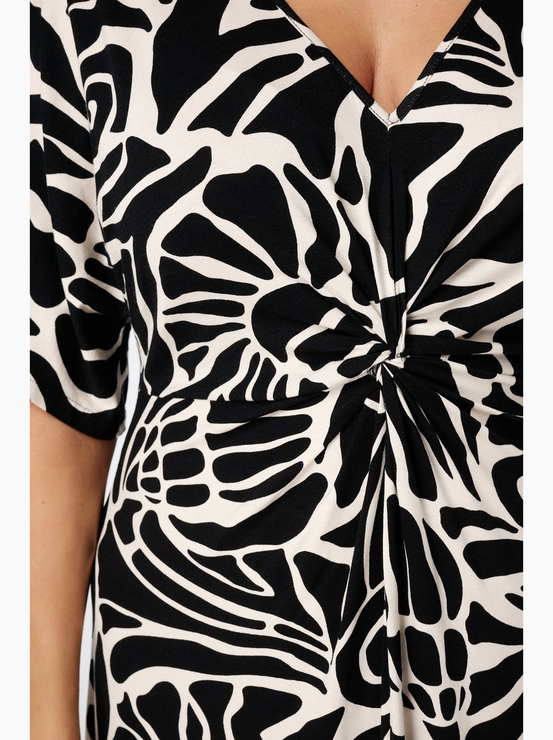 MS MODE combinaison Combinaison imprimée Noir Blanc - Kiabi