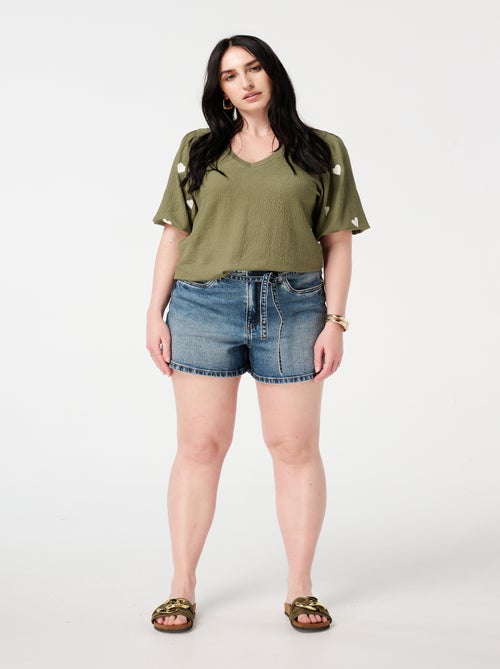 MS MODE Courts métrages Short avec ceinture - Kiabi
