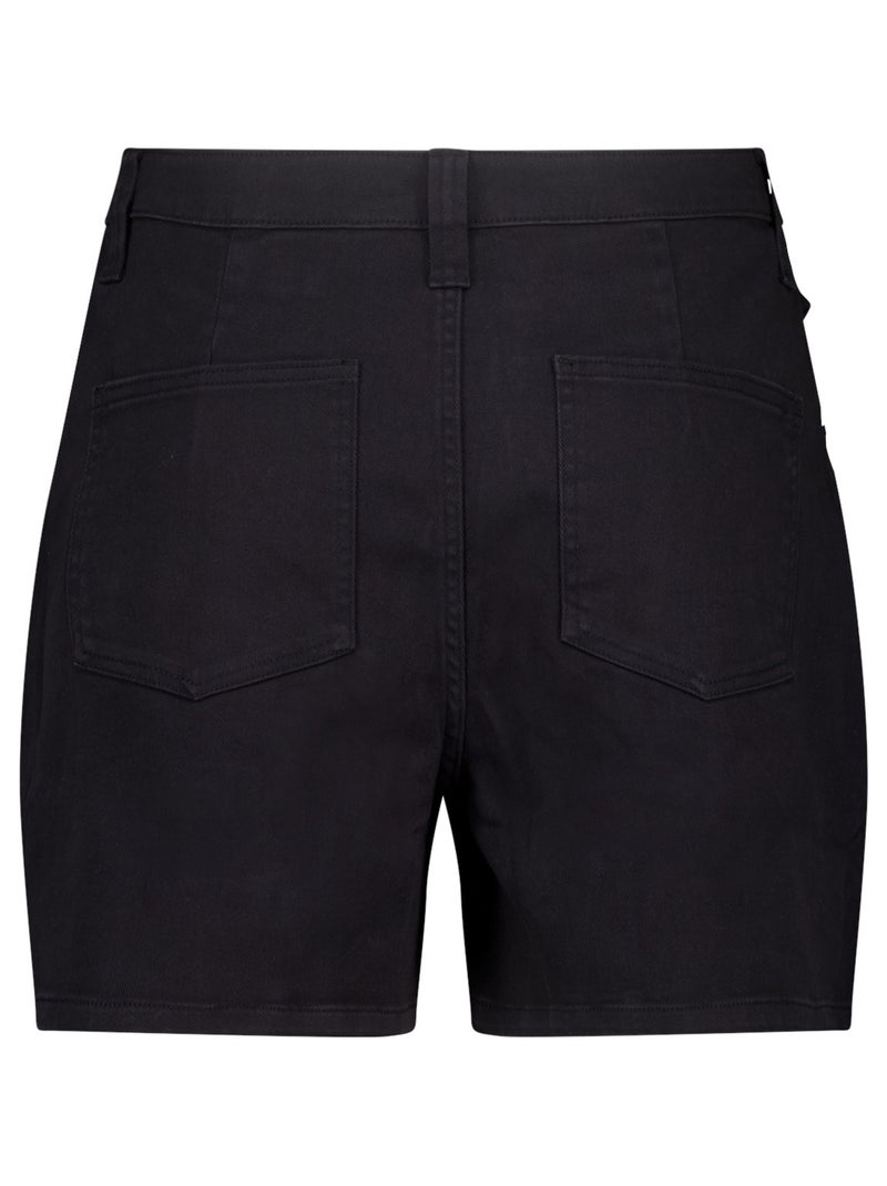 MS MODE Courts métrages Short en denim avec boutons dorés Noir - Kiabi