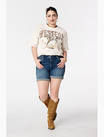MS MODE Courts métrages Short en denim