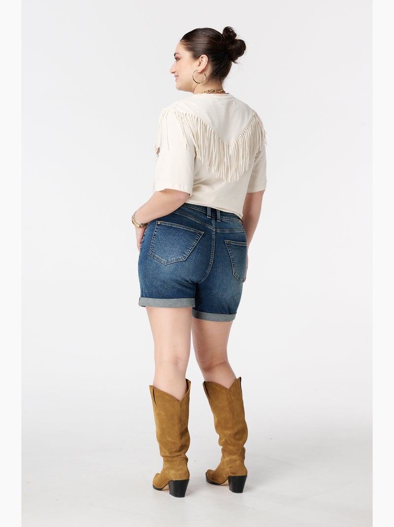 MS MODE Courts métrages Short en denim Bleu denim - Kiabi