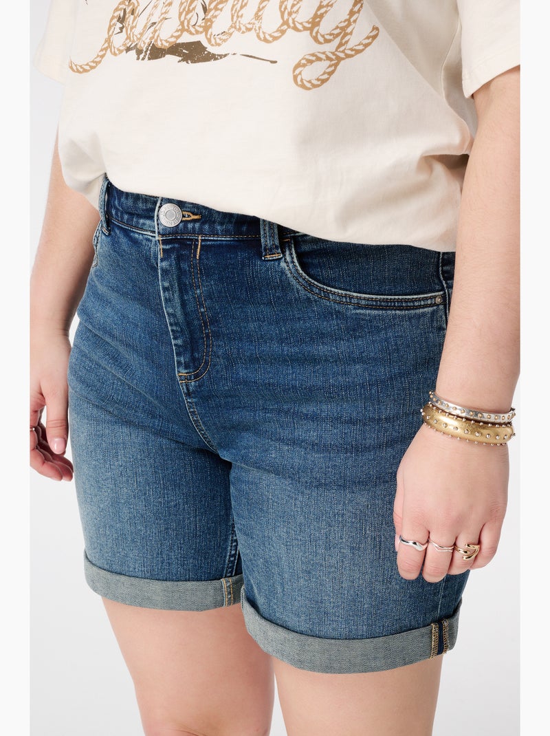 MS MODE Courts métrages Short en denim Bleu denim - Kiabi
