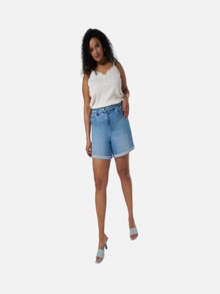 MS MODE Courts métrages Short en jean avec ceinture