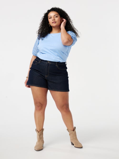 MS MODE Courts métrages Short en jean avec tissu extensible - Kiabi