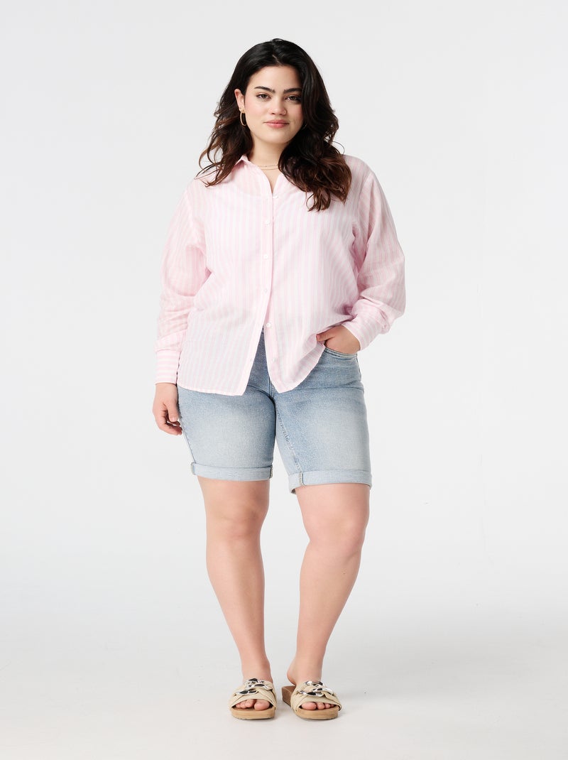 MS MODE Courts métrages Short en jean Bleu - Kiabi