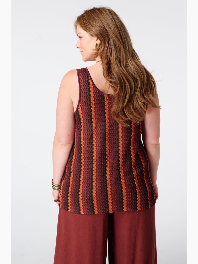 Ms mode débardeur avec imprimé zigzag Rouge brique - Kiabi