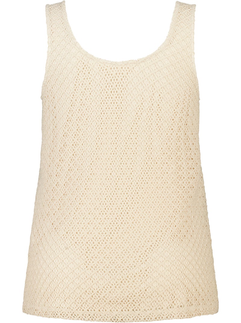 Ms mode débardeur en crochet Beige - Kiabi