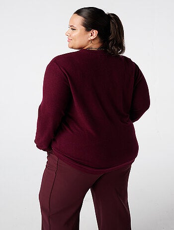 MS MODE Gilet Cardigan avec boutons en forme de cœur dorés