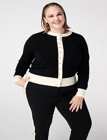 MS MODE Gilet Cardigan avec boutons