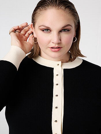 MS MODE Gilet Cardigan avec boutons