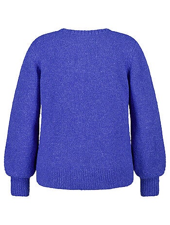 MS MODE Gilet Cardigan en maille fine avec fermeture à boutons