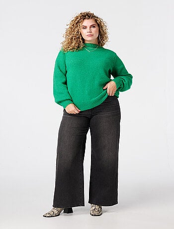 MS MODE Gilet Cardigan en maille fine avec fermeture à boutons