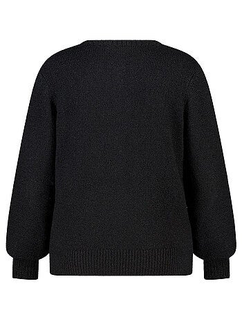 MS MODE Gilet Cardigan en maille fine avec fermeture à boutons