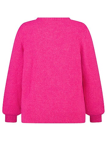 MS MODE Gilet Cardigan en maille fine avec fermeture à boutons