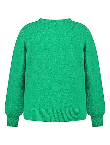 MS MODE Gilet Cardigan en maille fine avec fermeture à boutons