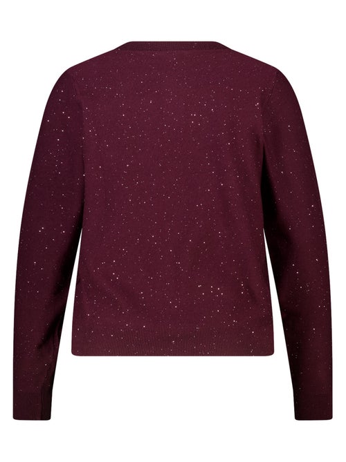 MS MODE Gilet Cardigan finement tricoté avec mini paillettes - Kiabi