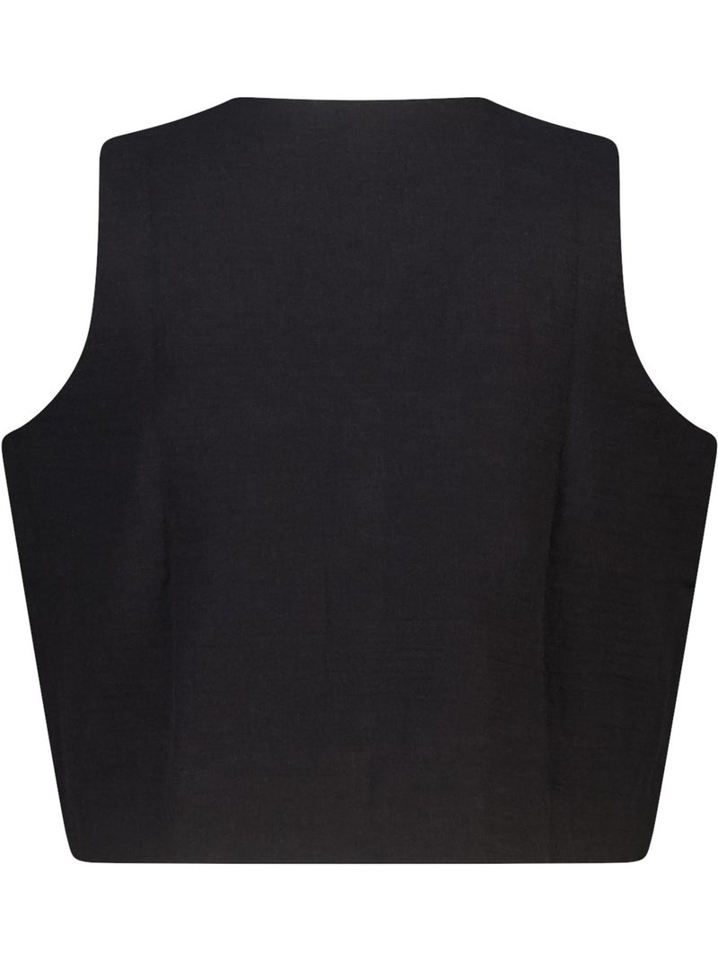 Ms mode gilet court Noir - Kiabi