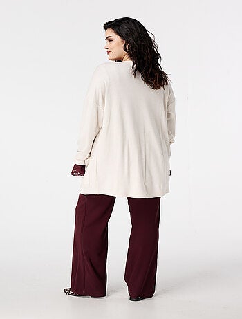 MS MODE Gilet Long gilet avec poches