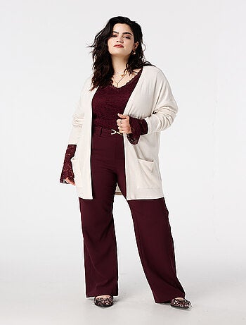 MS MODE Gilet Long gilet avec poches