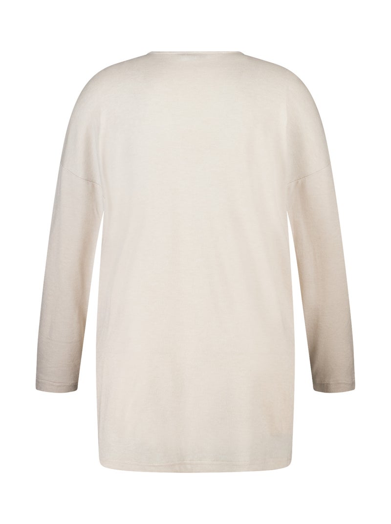 MS MODE Gilet Long gilet avec poches Blanc cassé - Kiabi