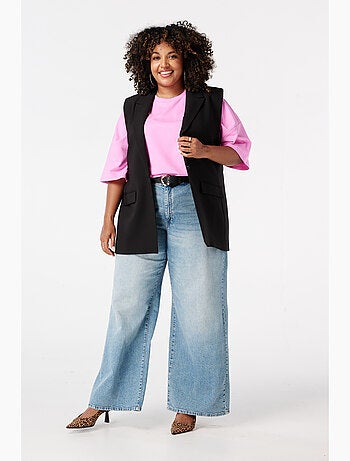 Ms mode gilet sans manches à boutons