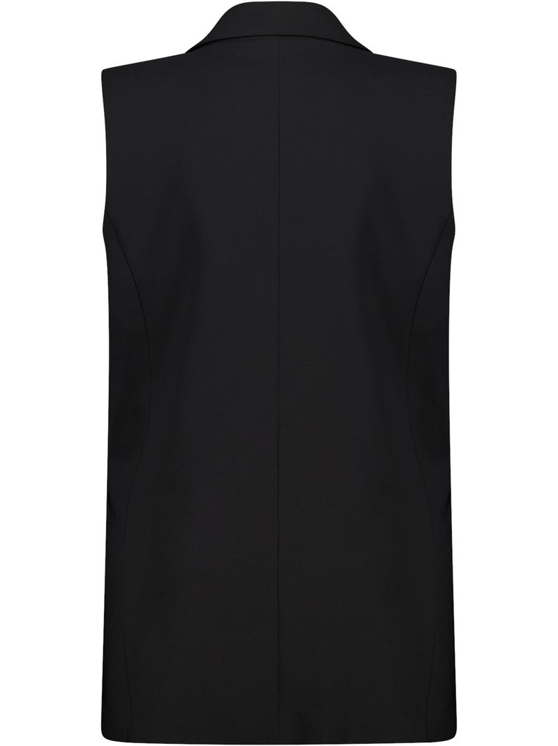 Ms mode gilet sans manches à boutons Noir - Kiabi