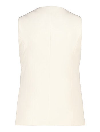 MS MODE Gilet sans manches Cardigan avec fermeture à boutons