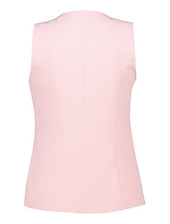 MS MODE Gilet sans manches Cardigan avec fermeture à boutons
