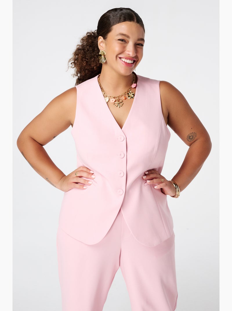 ms-mode-gilet-sans-manches-cardigan-avec-fermeture-boutons-rose