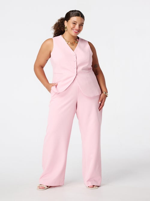 MS MODE Gilet sans manches Cardigan avec fermeture à boutons - Kiabi