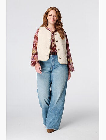 MS MODE Gilet sans manches Ga mega schattig dit voorjaar in met dit té leuke teddy gilet! Het gil