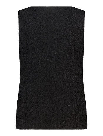 MS MODE Gilet sans manches Gilet avec boutons et lurex