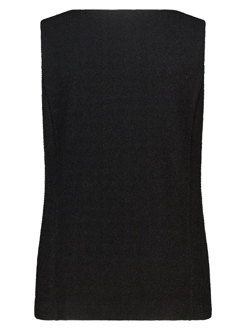 MS MODE Gilet sans manches Gilet avec boutons et lurex Noir - Kiabi