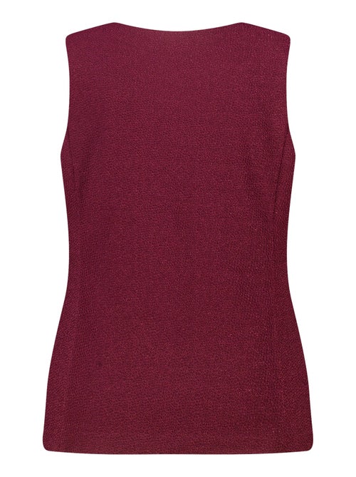 MS MODE Gilet sans manches Gilet avec boutons et lurex - Kiabi