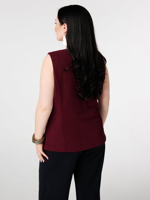 MS MODE Gilet sans manches Gilet avec boutons et lurex - Kiabi