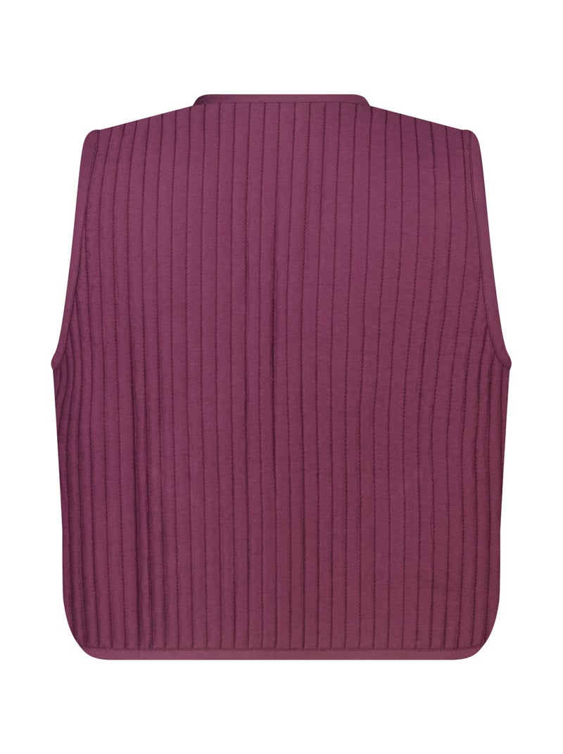 MS MODE Gilet sans manches Gilet avec broderie Bordeaux - Kiabi